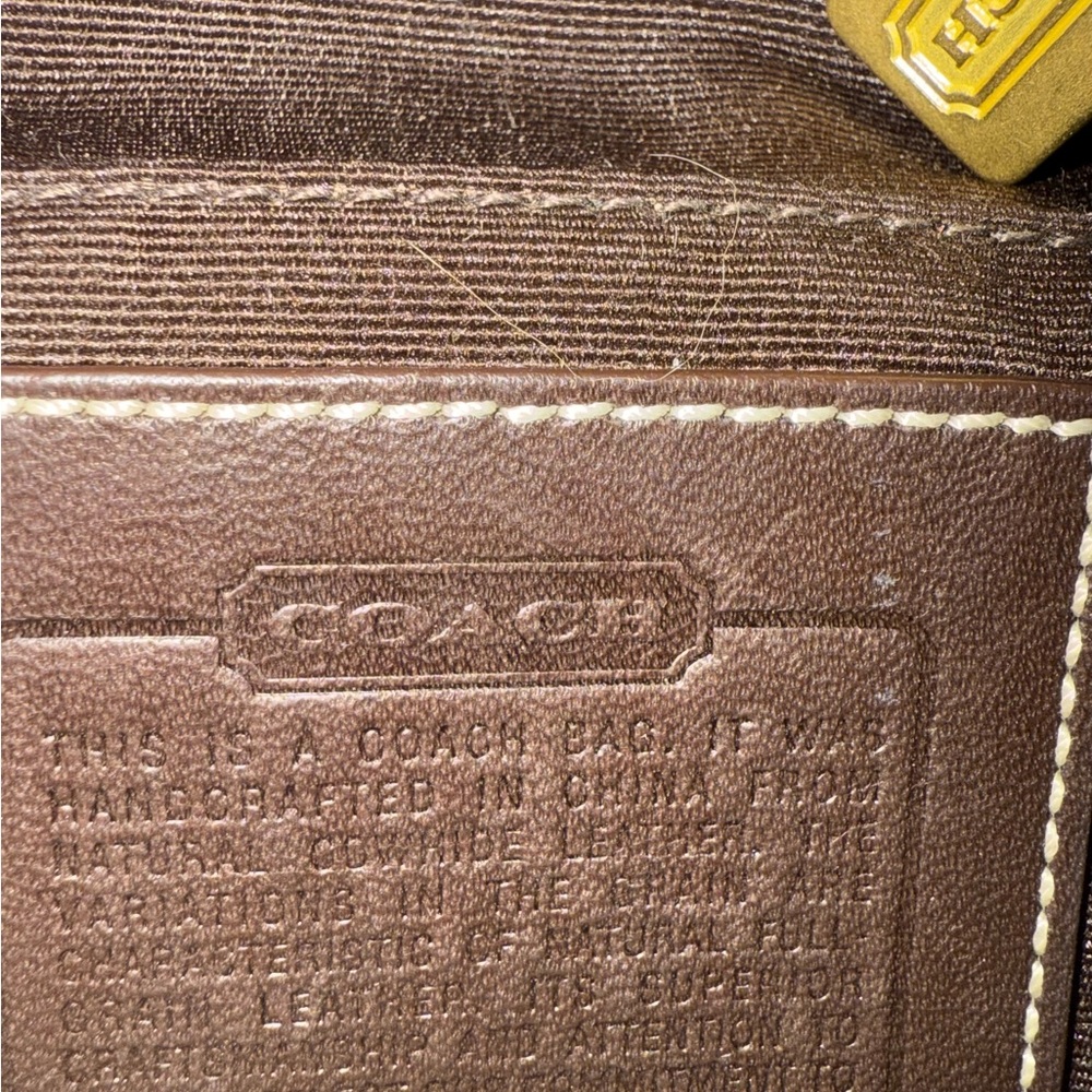 Rare - Vintage Coach Cream & Brown Shearling Shoulder Bag - Picture 3 of 3
